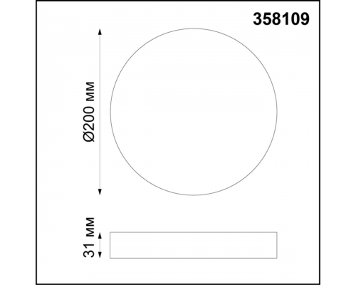 358109 OVER NT19 210 белый Накладной светильник IP20 LED 4000K 20W 85-265V ORNATE