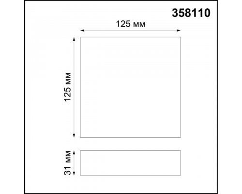 358110 OVER NT19 210 белый Накладной светильник IP20 LED 4000K 10W 85-265V ORNATE