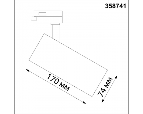 358741 PORT NT21 095 черный Светильник трековый однофазный трехжильный с переключ. цв.температуры IP20 LED 3000К\4000К\6000К 20W 100-265V NAIL