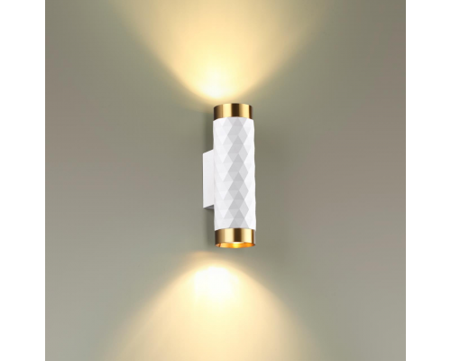 4286/2W HIGHTECH ODL22 263 белый/золотистый/металл Настенный светильник IP20 LED GU10 max 2*10W AD ASTRUM