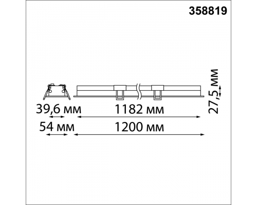 358819 SPOT NT22 262 черный Встраиваемый светодиодный светильник IP20 LED 4000K 36W 220V ITER