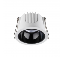 358691 SPOT NT21 251 белый/черный Светильник встраиваемый светодиодный IP20 LED 4000К 10W 100-265V KNOF