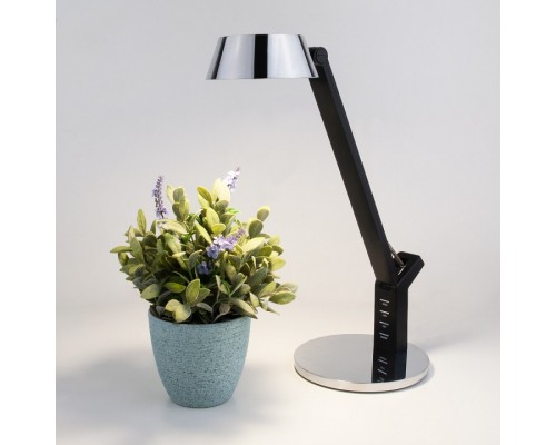 Настольная лампа офисная Eurosvet Slink 80426/1 черный/серебро