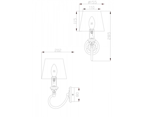 Бра Maytoni H012WL-01G