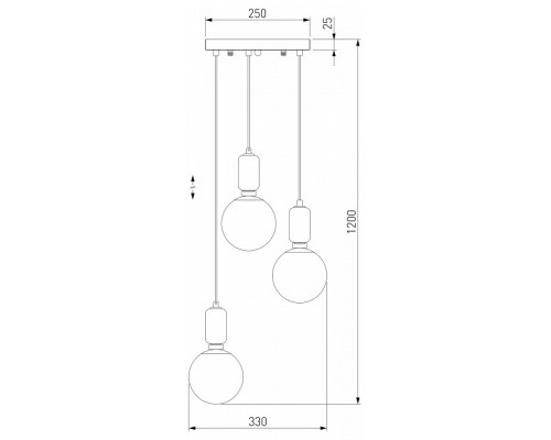Подвесной светильник Eurosvet Bubble 50151/3 черный жемчуг