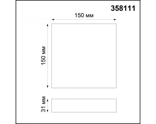 358111 OVER NT19 210 белый Накладной светильник IP20 LED 4000K 16W 85-265V ORNATE