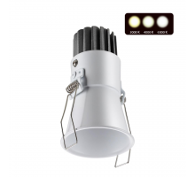 358906 SPOT NT22 228 белый Встраиваемый светодиодный светильник с переключателем цветовой температуры IP20 LED 3000К\4000К\6000К 7W 220V LANG