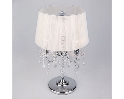 Настольная лампа декоративная Eurosvet Allata 2045/3T хром/белый настольная лампа