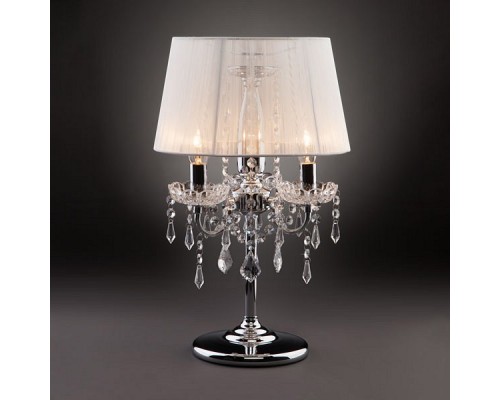 Настольная лампа декоративная Eurosvet Allata 2045/3T хром/белый настольная лампа
