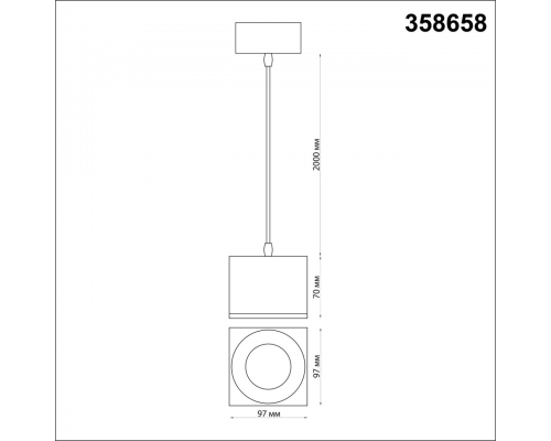 358658 OVER NT21 189 черный Светильник накладной светодиодный, провод 2м IP20 LED 4000К 12W 220V PATERA