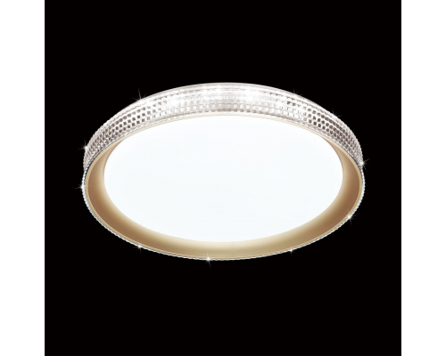 3054/DL PALE SN 034 Светильник пластик/белый/золотистый LED 48Вт 3000-6000К D395 IP43 пульт ДУ SHINY