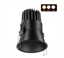 358911 SPOT NT22 229 черный Встраиваемый светодиодный светильник с переключателем цветовой температуры IP20 LED 3000К\4000К\6000К 18W 220V LANG