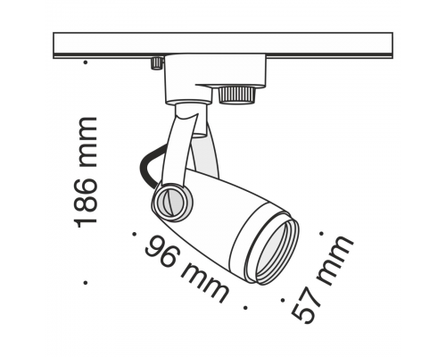 Трековый светильник Technical TR001-1-GU10-B